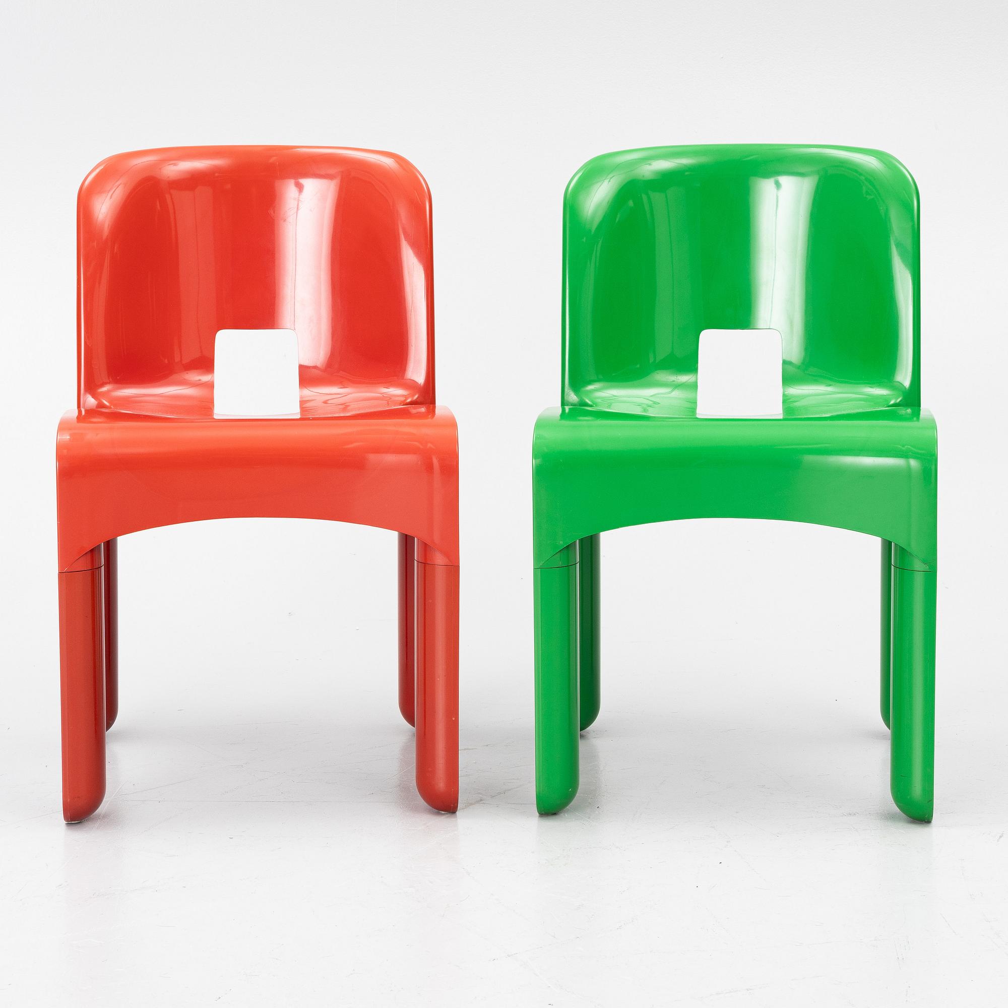 Joe Colombo, Chairs, a pair, "Universal", Kartell, second half of the 20th century.