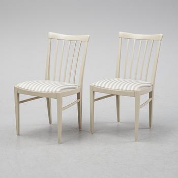 A dining table and six chairs by Carl Malmsten for Bodafors.