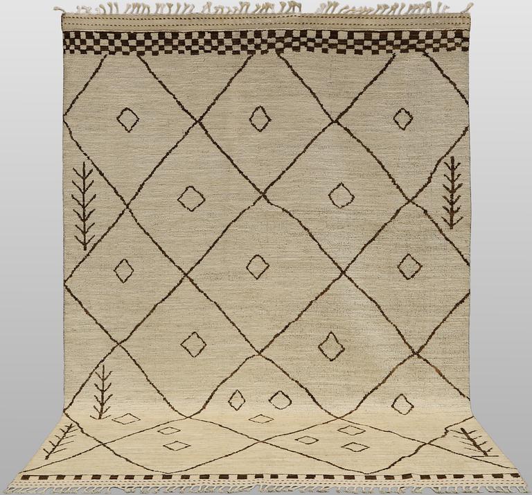 A carpet, Morocco design, c. 295 x 210 cm.