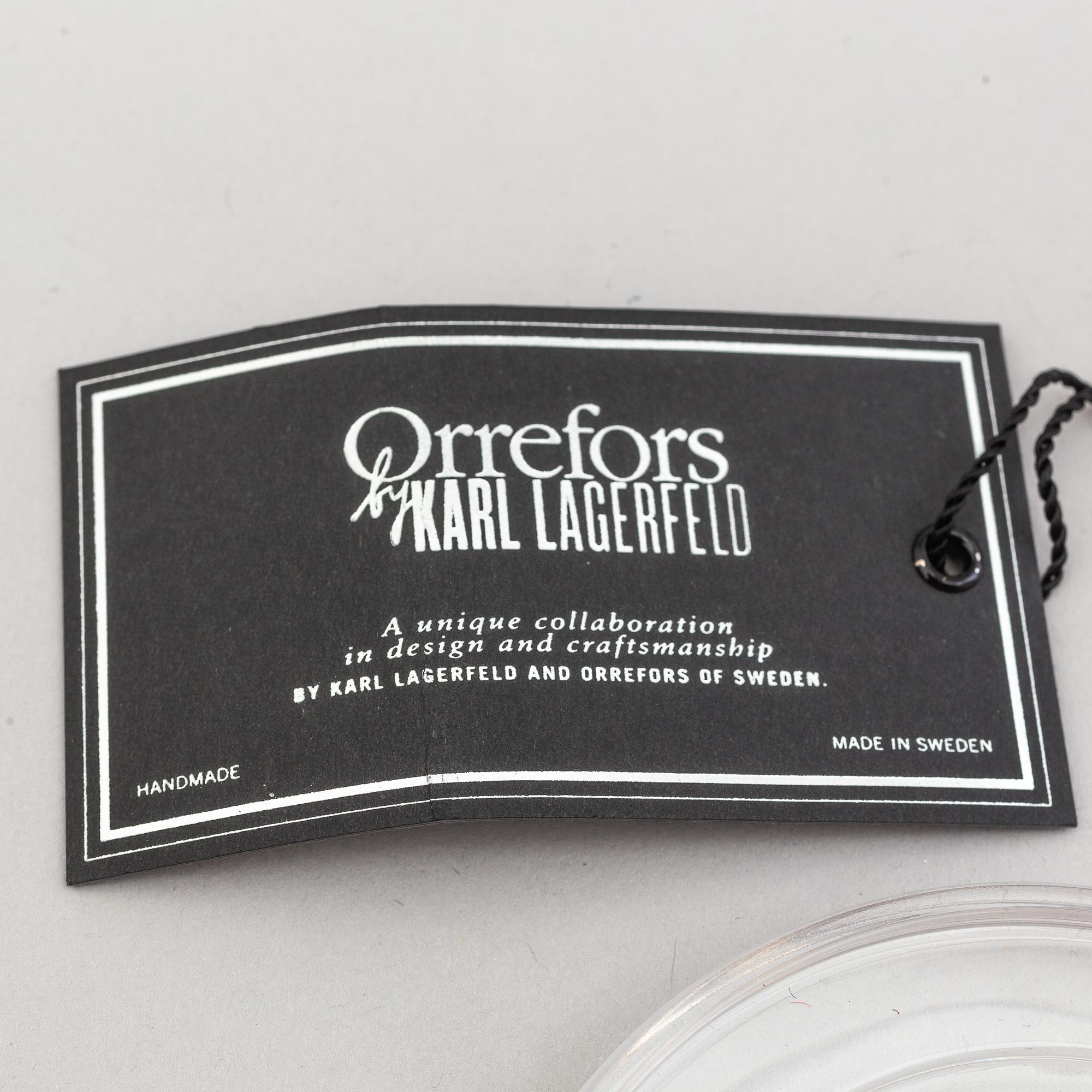 KARL LAGERFELD, rödvinsglas, 10 stycken, för Orrefors, 2000-tal.