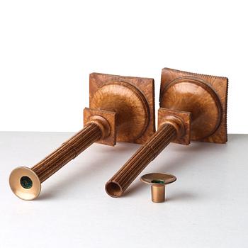 A pair of late Gustavian candlesticks, circa 1800.