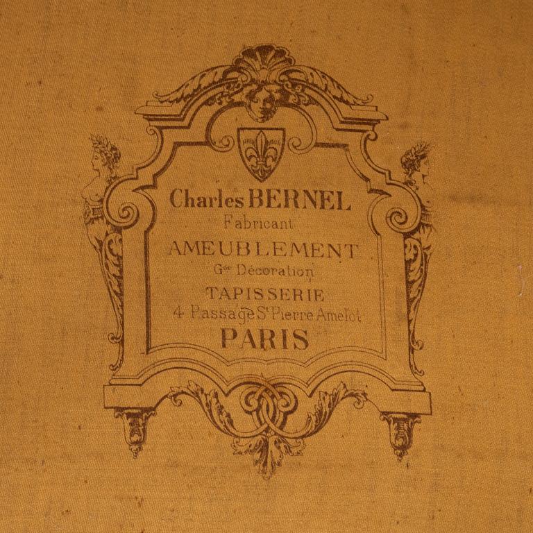 Bergère, Louis XVI-stil, märkt Charles Bernel, Paris, 1800-talets slut.