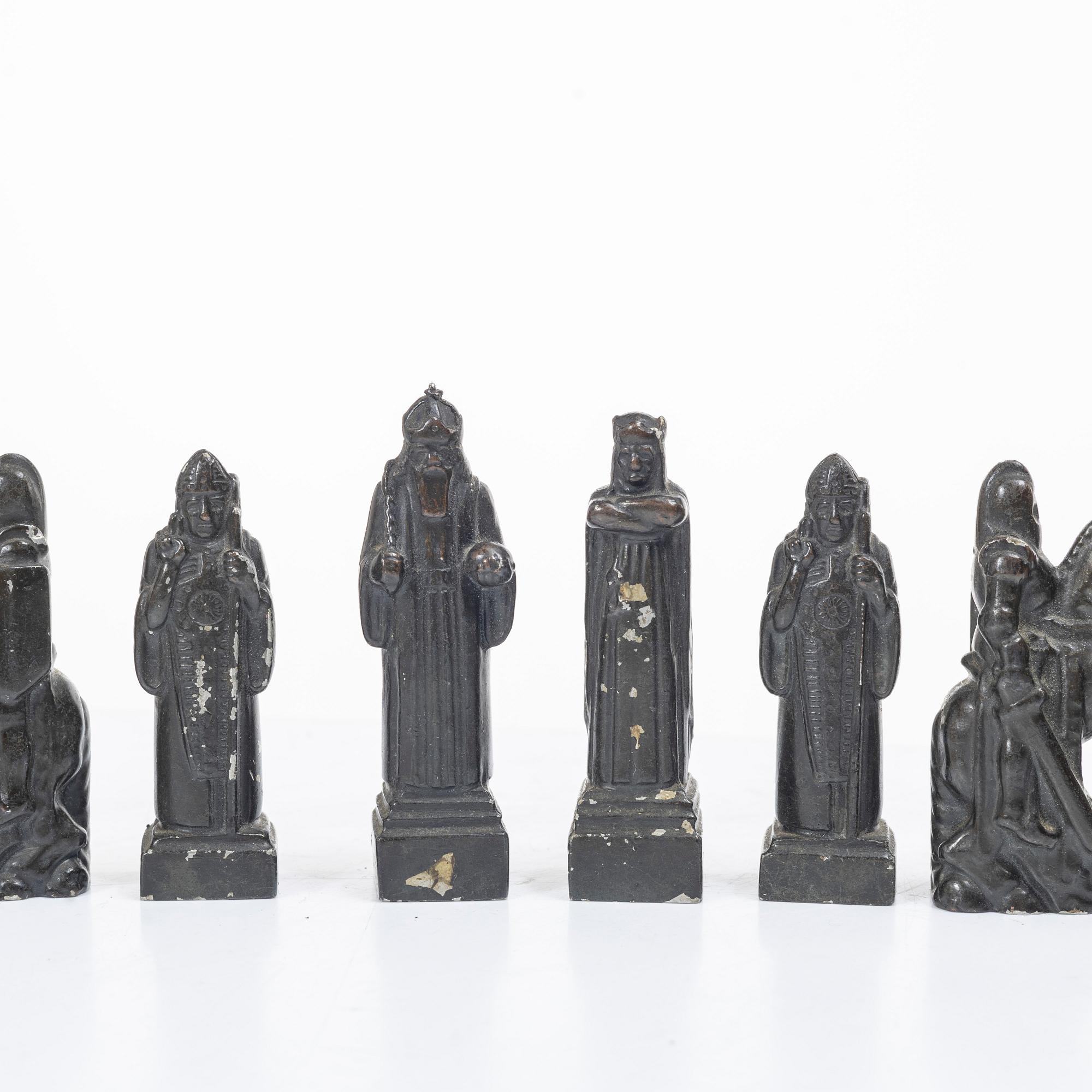 Tore Strindberg, Chess pieces, 32 pcs, Herman Bergmans Gjuteri, Stockholm.