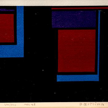 Olle Bærtling, färgserigrafi, 1950-68, signerad 290/300.