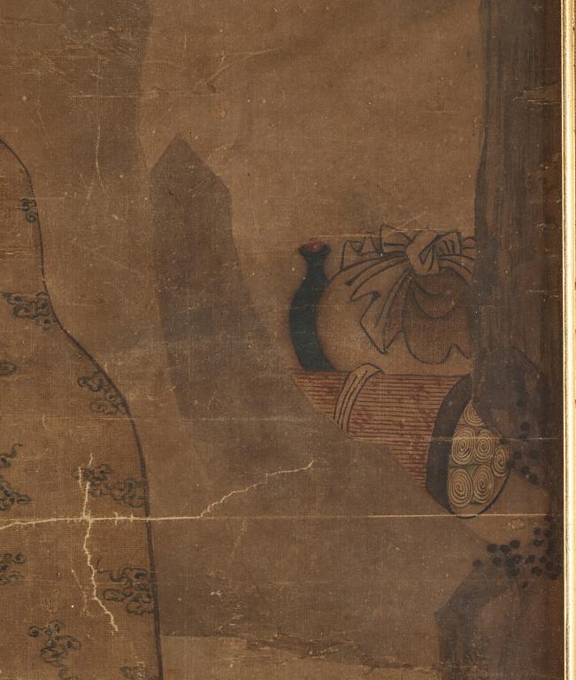 Kaikemono, akvarell och tusch på siden. Japan, Edo.