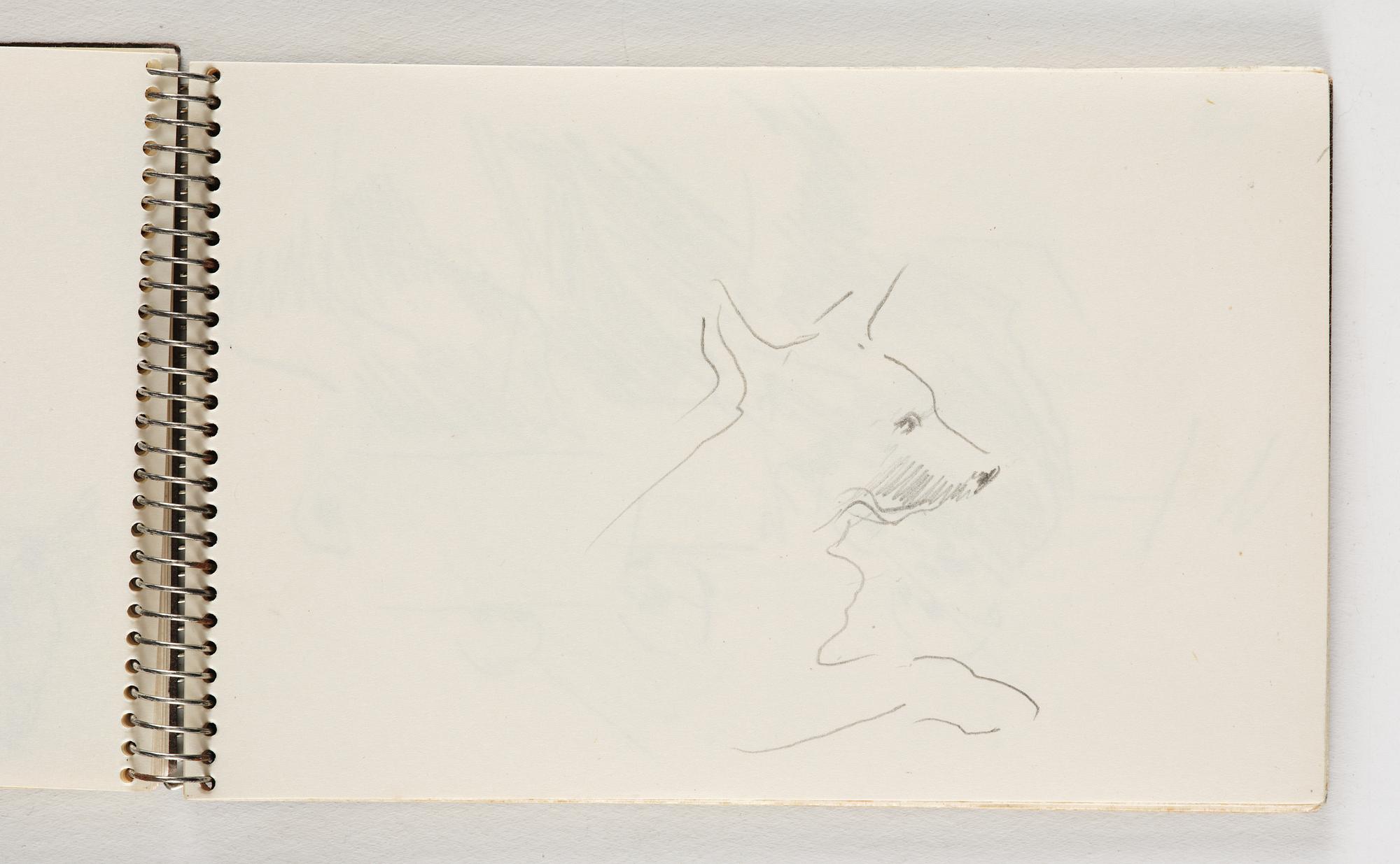 Lotte Laserstein, 10 små skissblock med teckningar.