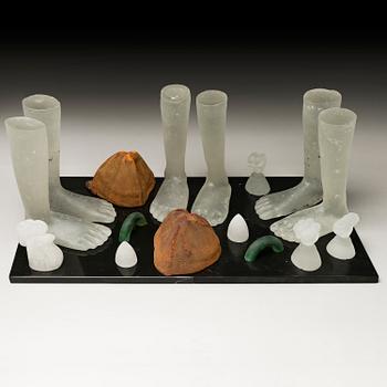 NANNY STILL, a composition. 'Market place' signed and dated Studio Deborah Hopkins/Studioglass Koen Vanderstukken.