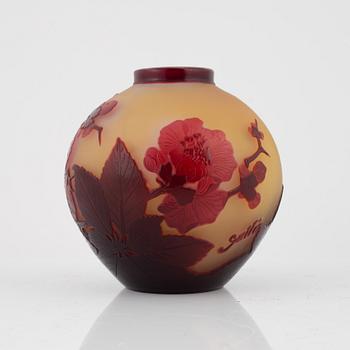 Emile Gallé,  an Art Nouveau cameo glass vase, Nancy France.