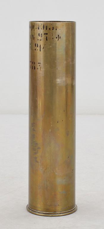 GRANATHYLSA /PARAPLYSTÄLL, mässing, 1900-tal.