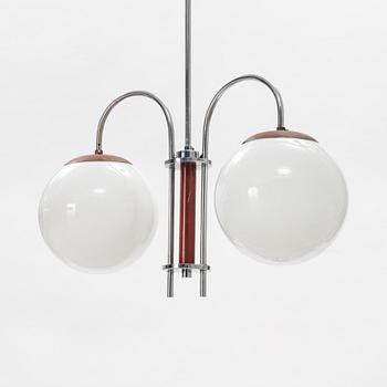 A 1930's Art Déco ceiling lamp.
