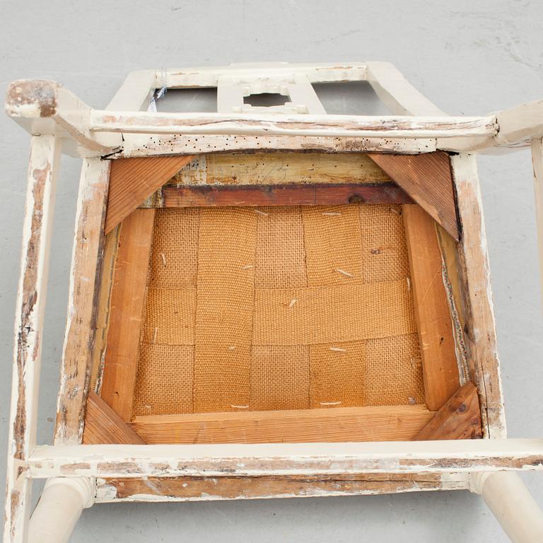 STOLAR, två st, sengustavianska, Lindome, omkring 1800.