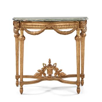 26. A Gustavian late 18th century console table.