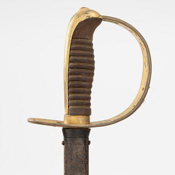 Saber, Swedish m/1893 for cavalry officer, with scabbard.