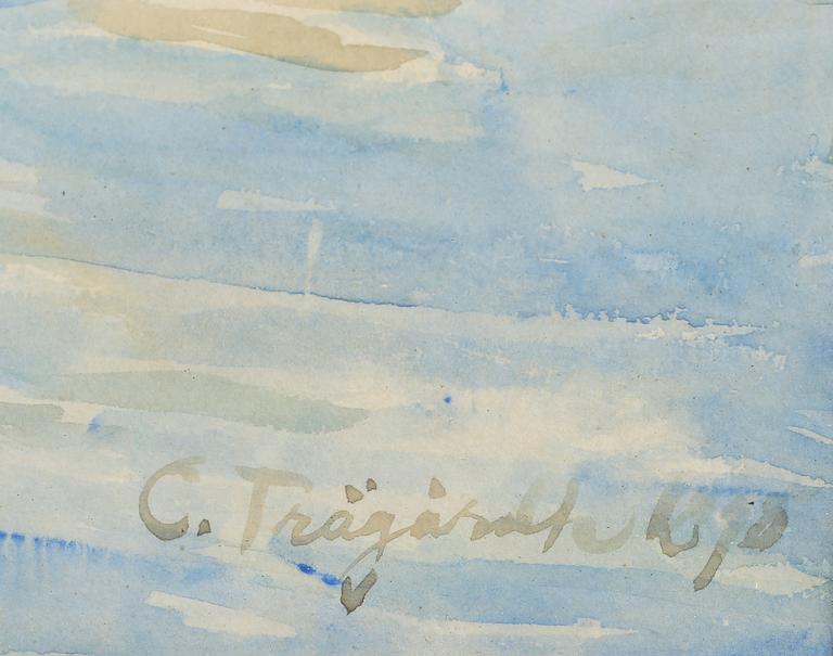 CARL TRÄGÅRDH, akvarell, signerad och numrerad 1898.