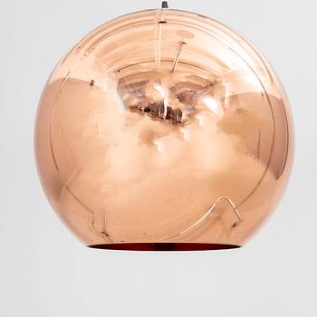 a Tom Dixon "Copper shade" ceiling pendant later part of the 20th century.