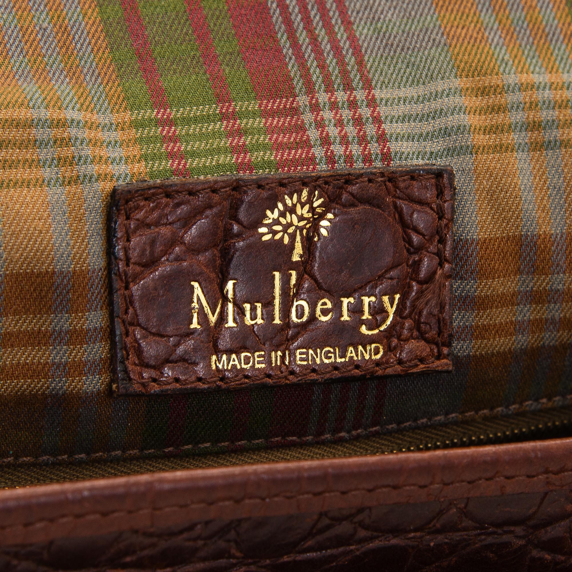 Mulberry, väska samt kalender omslag och plånbok, vintage, England.