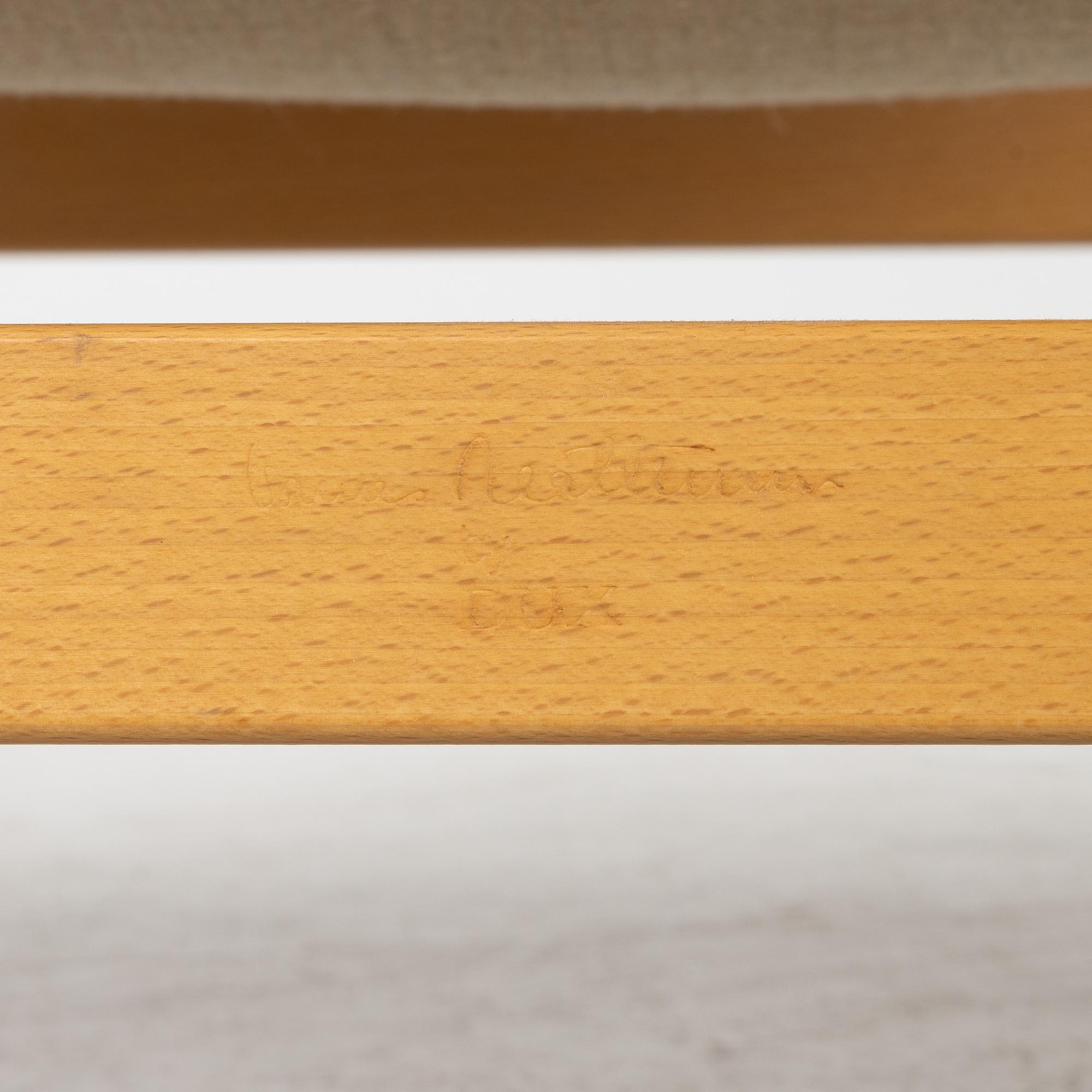 Bruno Mathsson,  fåtölj med fotpall, "Pernilla", Dux.