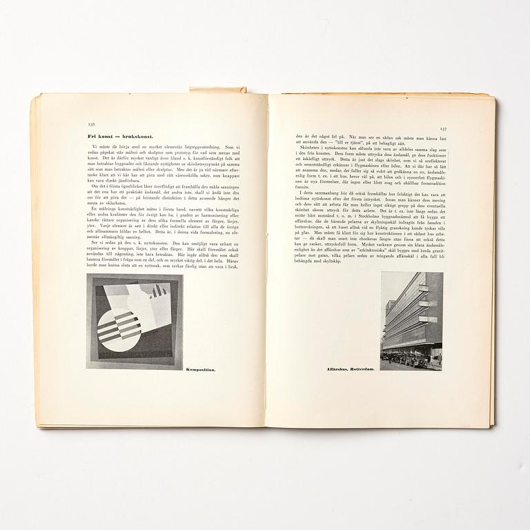 Book, "Acceptera", 1931, provenance Hans Asplund.