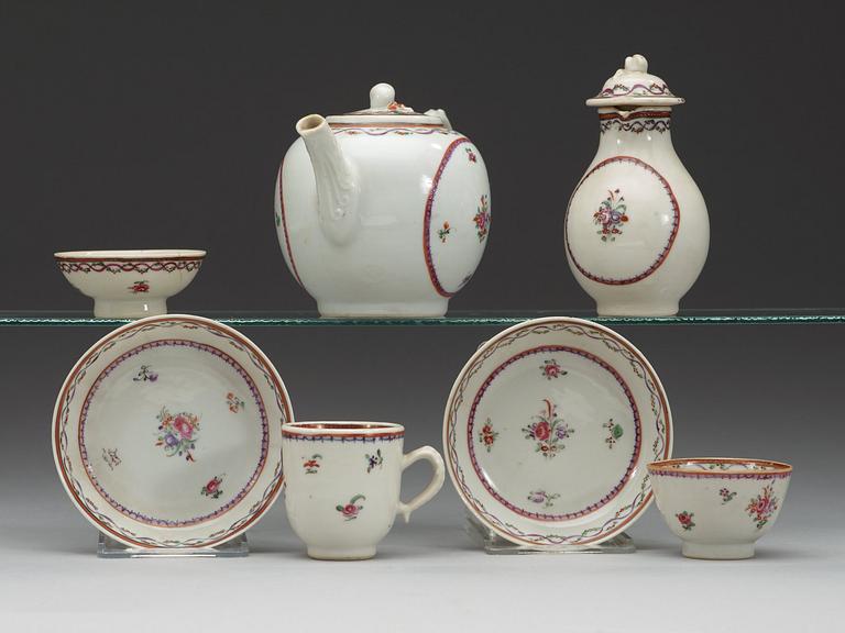 A famille rose export miniature service, Qing dynasty, Qianlong (1736-95). (11 pieces).