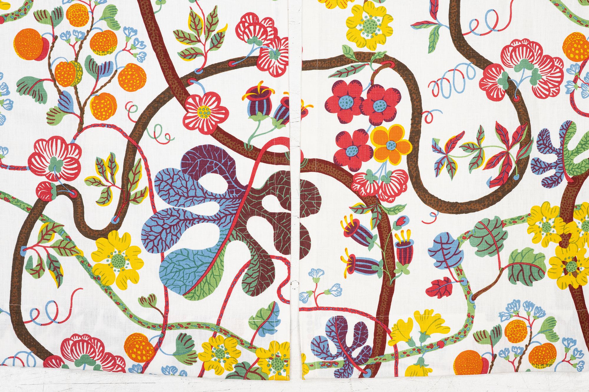 Josef Frank, Curtain panels, a pair, "Baranquilla", Svenskt Tenn Company.