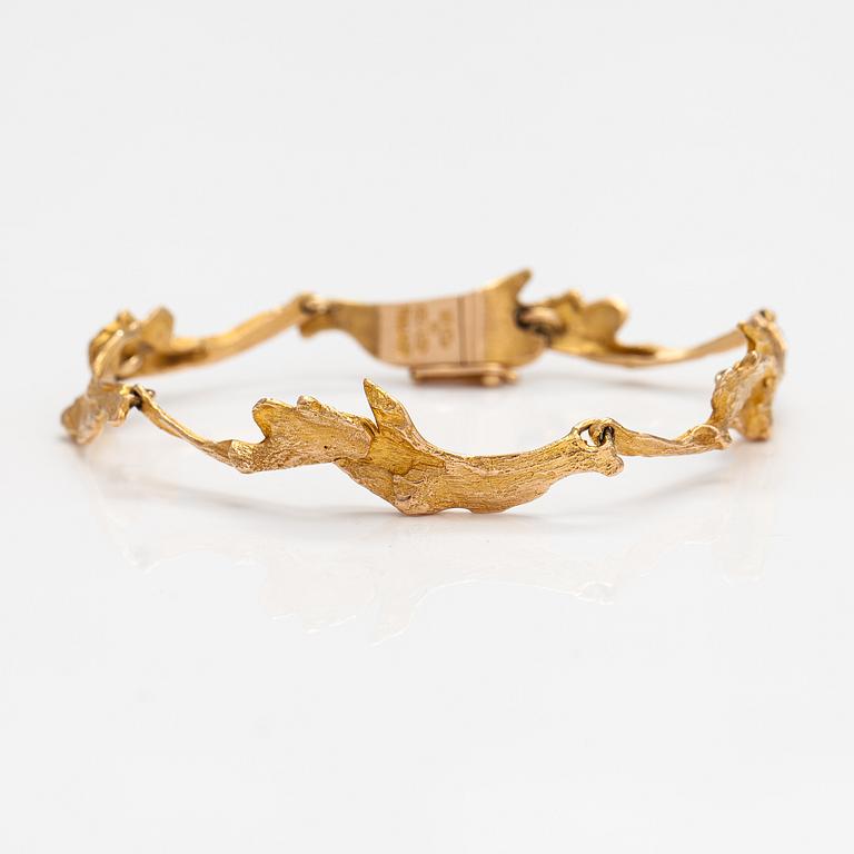 Björn Weckström, "Orchid psychedelic"A 14K gold bracelet . Lapponia 1971.