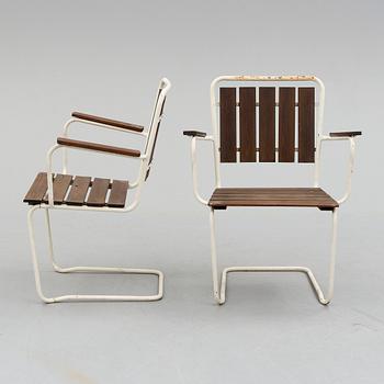 a 5 piece set of 1960's garden furniture.