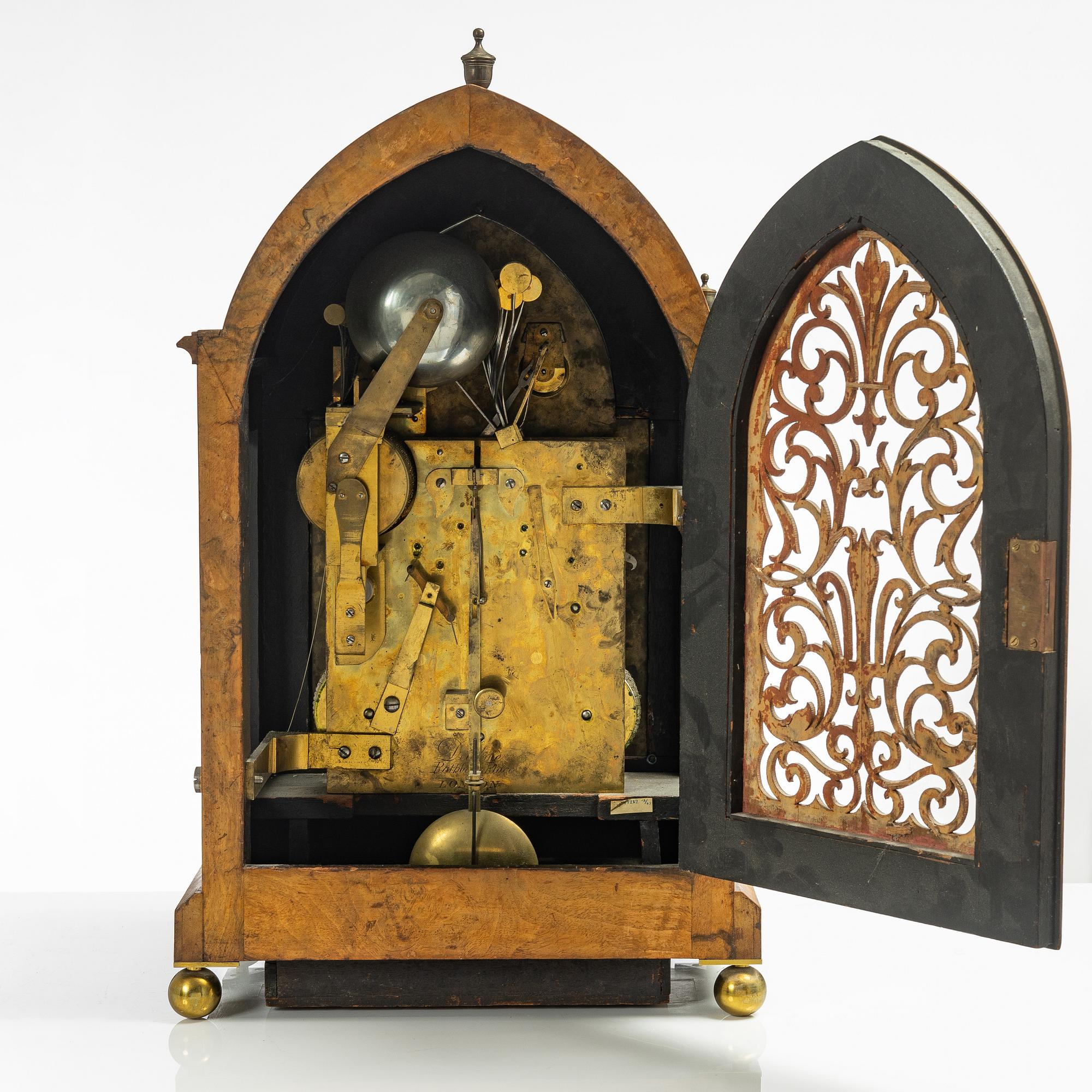 A Victorian musical bracket clock by Henry Delolme (watchmaker in ...