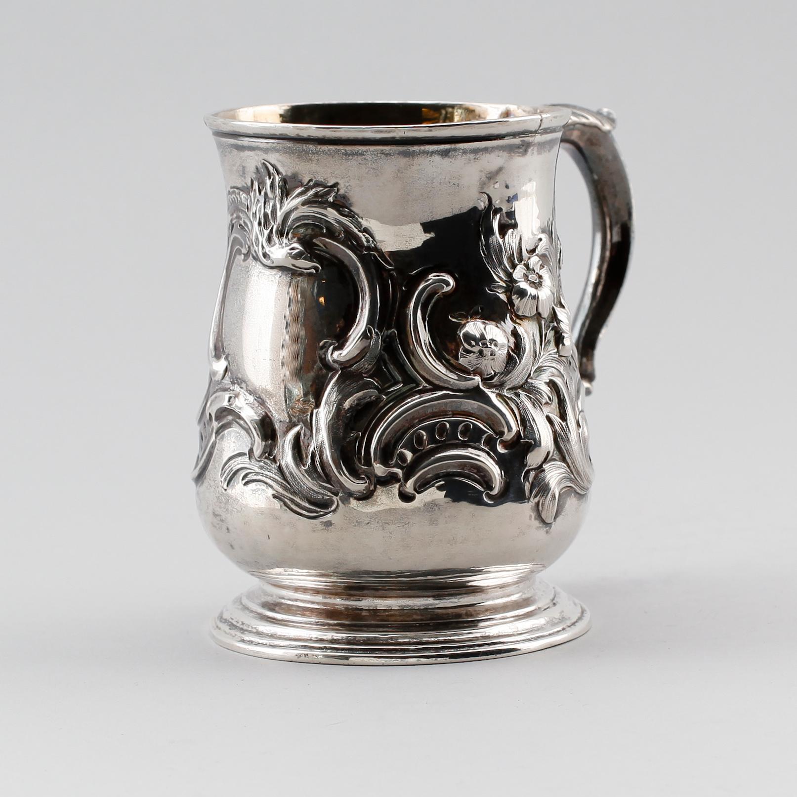 STOP, silver, William Shaw & William Priest, London 1756. Vikt ca 220 gram.