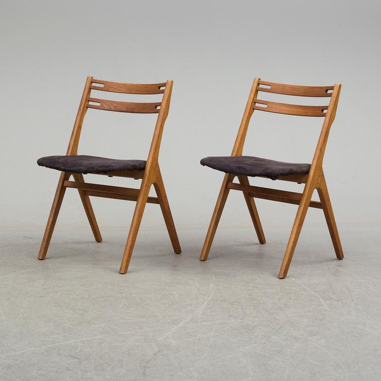 Six 1960s Danish teak chairs.