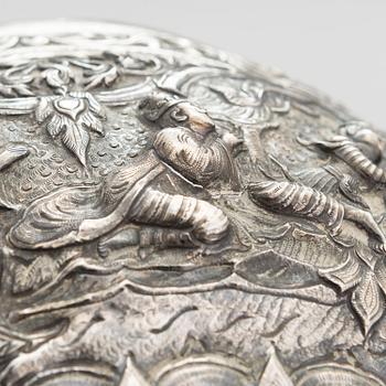 An early 20th-century silver bowl from Sri Lanka/ India.