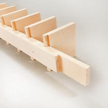 A "pilaster" shelf by John Kandell, Källemo AB, Värnamo, late 20th century.