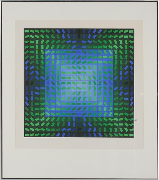 VICTOR VASARELY, färglitografi, signerad o numrerad: 75/100.