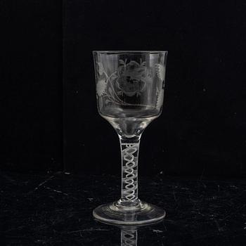 An Anglo-Irish 18th century wine glass.