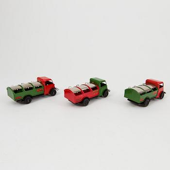 Nine Tri-Ang Minic Toys cars England 1950s.