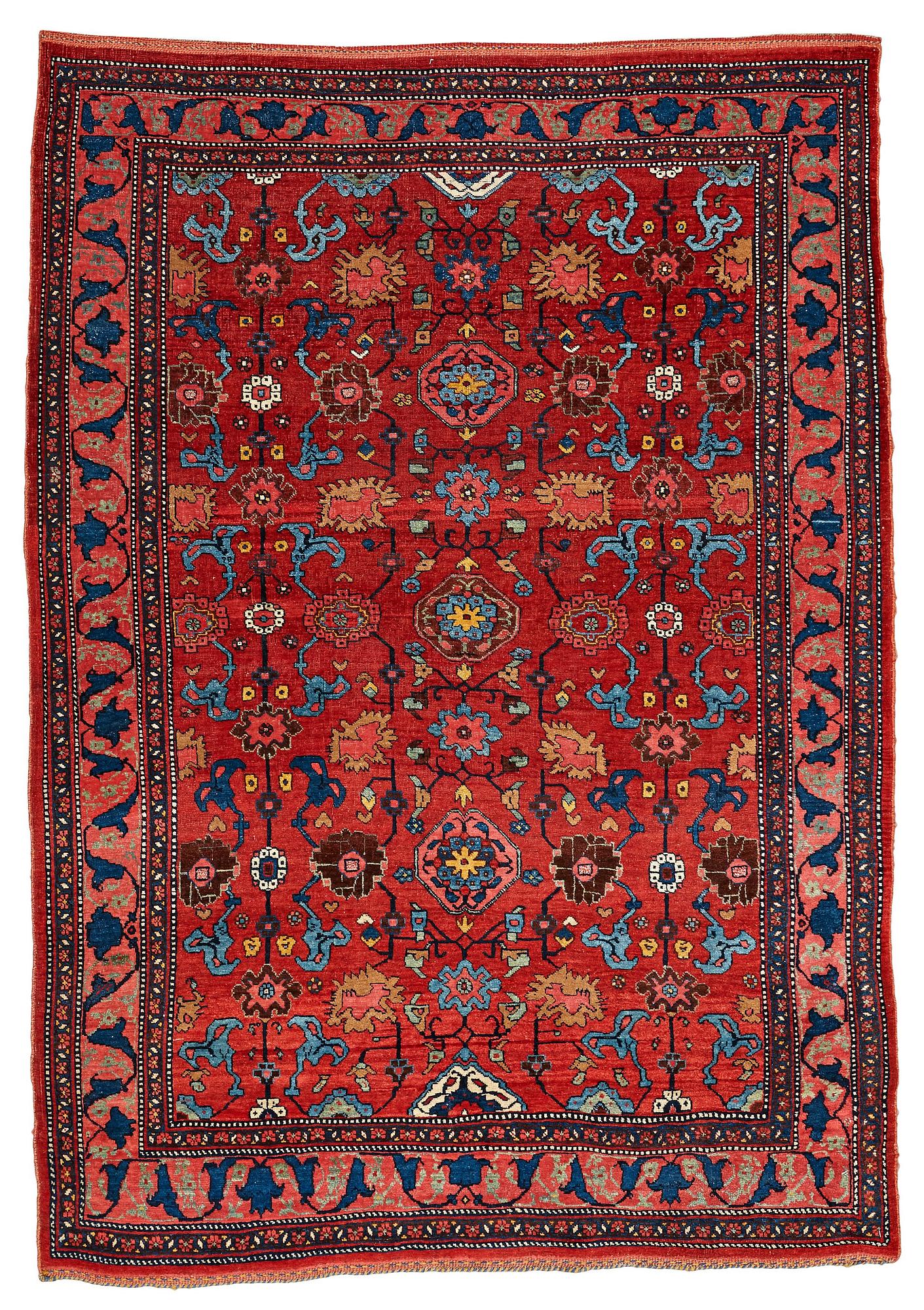 MATTA, semiantik Bidjar, ca 203 x 144,5 cm (samt kortsidorna med 2,5 respektive 3 cm slätväv).