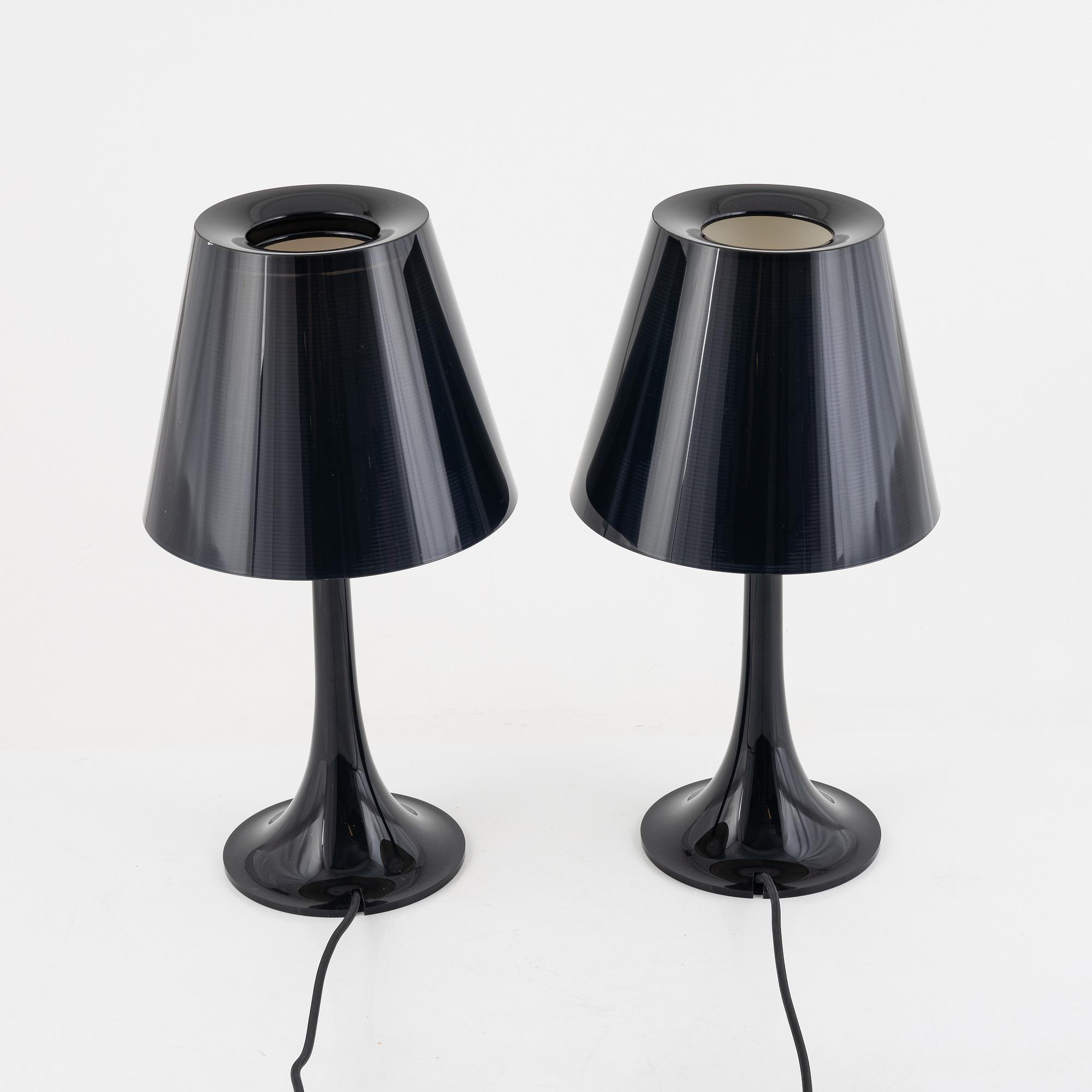 Philippe Starck, bordslampor, ett par, "Miss K", Flos, Italien.