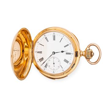 A gold savonette ancre pocket watch, c. 1980.