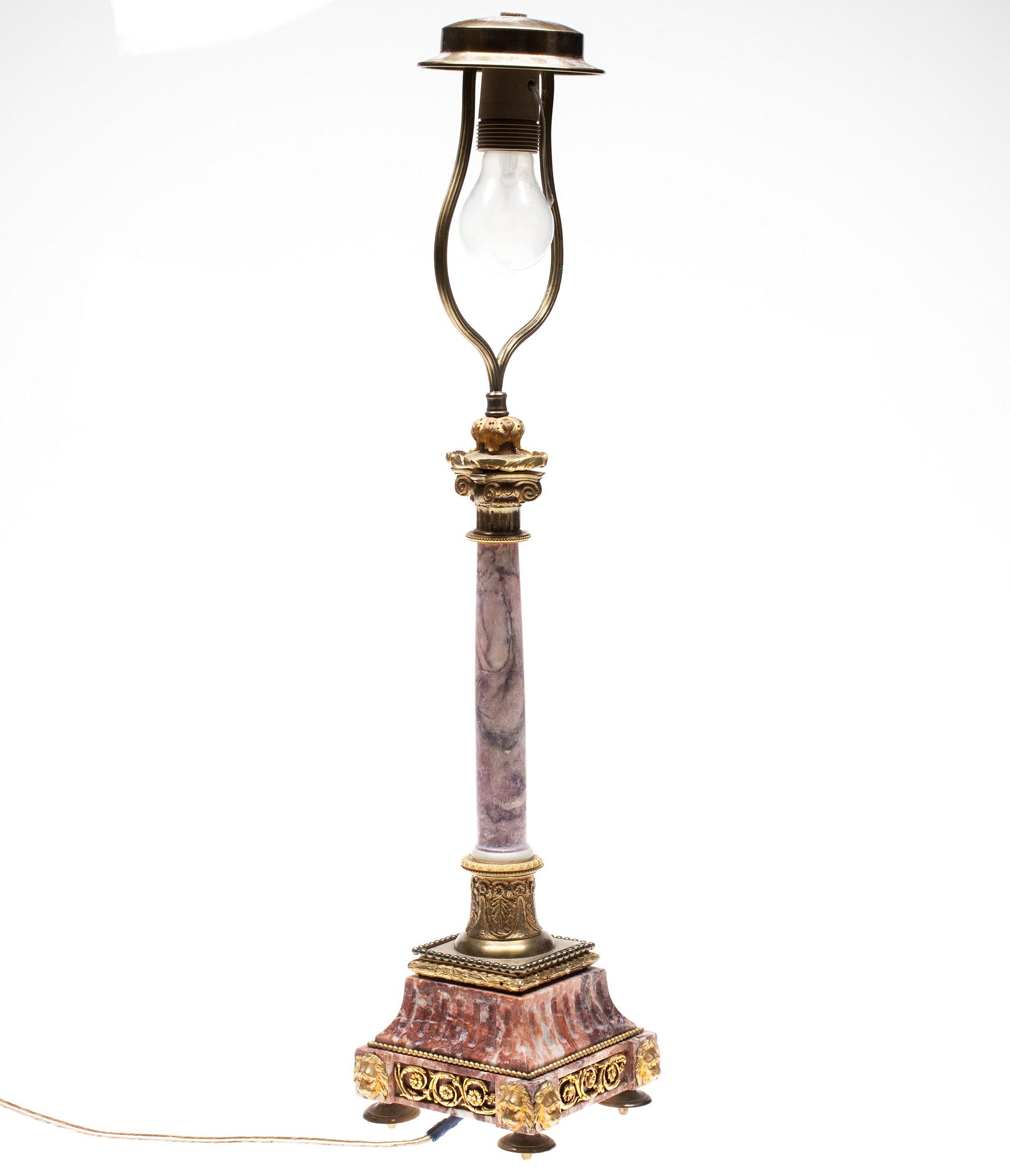 BORDSLAMPA, empirestil, 1800-talets slut.