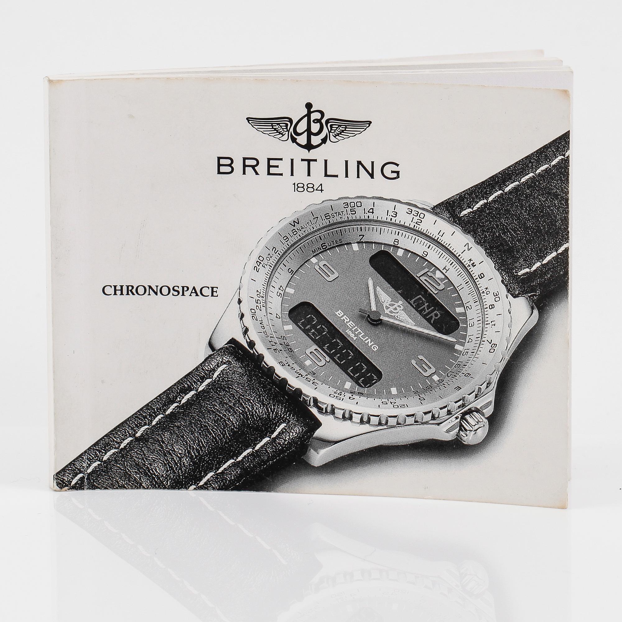 ARMBANDSUR, stål, Breitling, Chronospace.