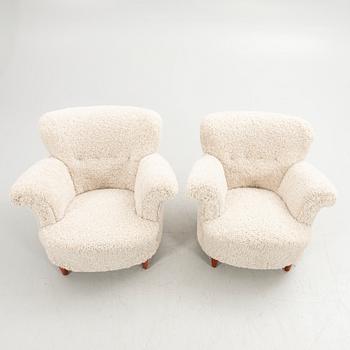 Armchairs, a pair, Swedish Modern, 1940s.