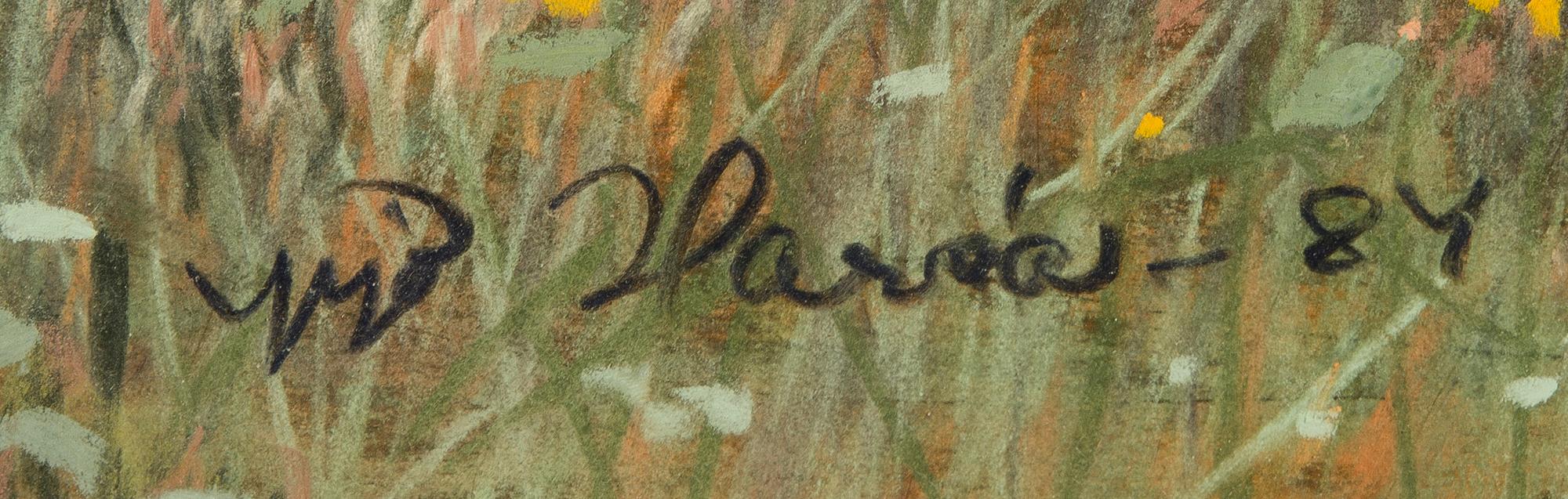 YRJÖ HARSIA, pastelli ja guassi, , signeerattu ja päivätty -84.