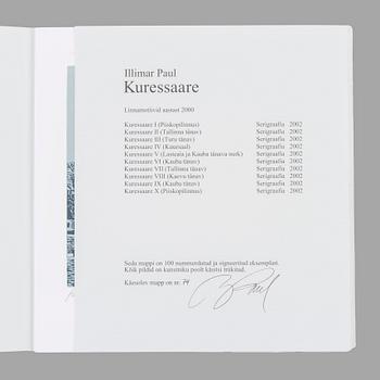 Illimar Paul, Grafikmapp med 10 blad, "Kuressaare", signerad.