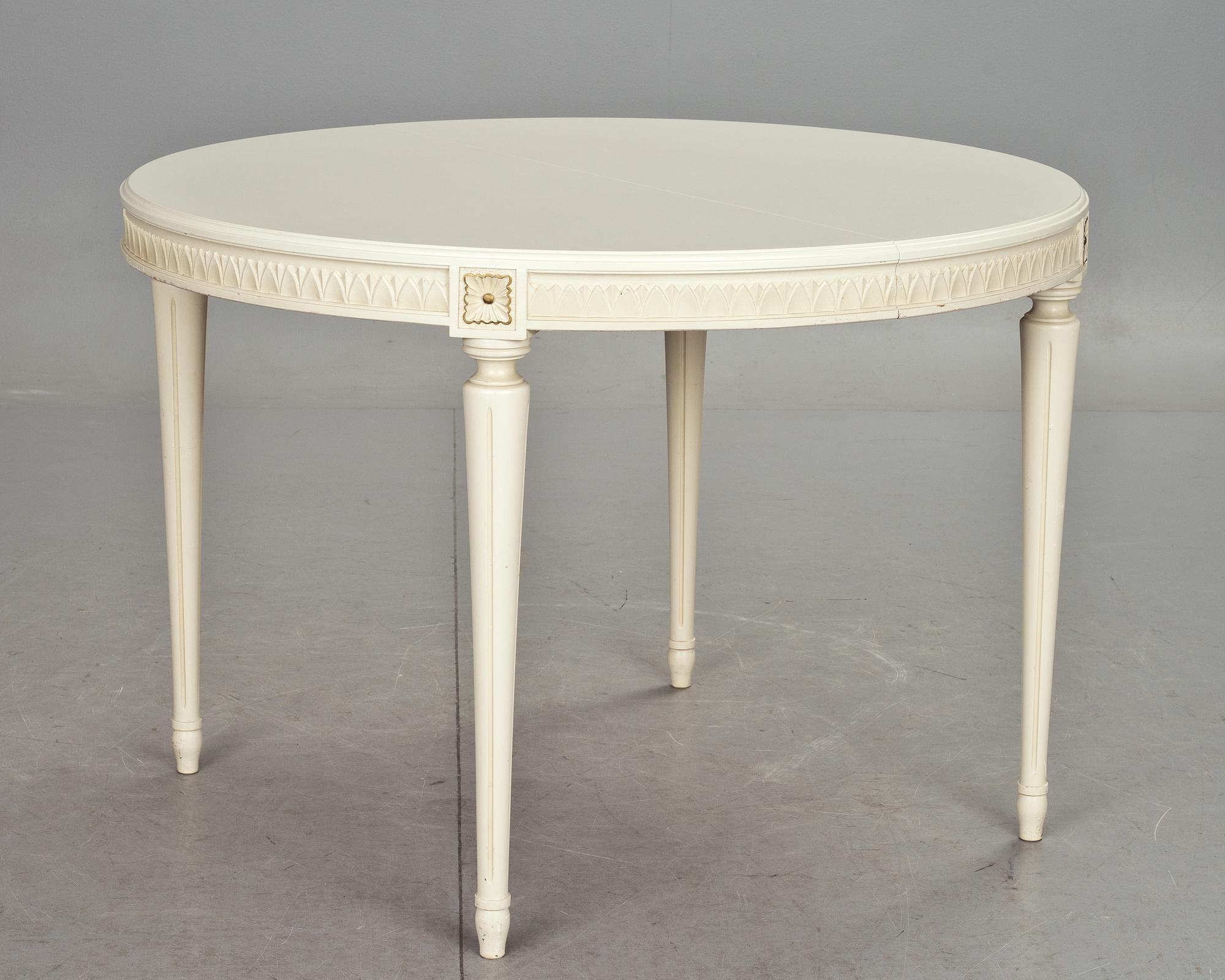 MATSALSGRUPP, 7 delar, sengustaviansk-Lindome stil, 1900-talets andra hälft.