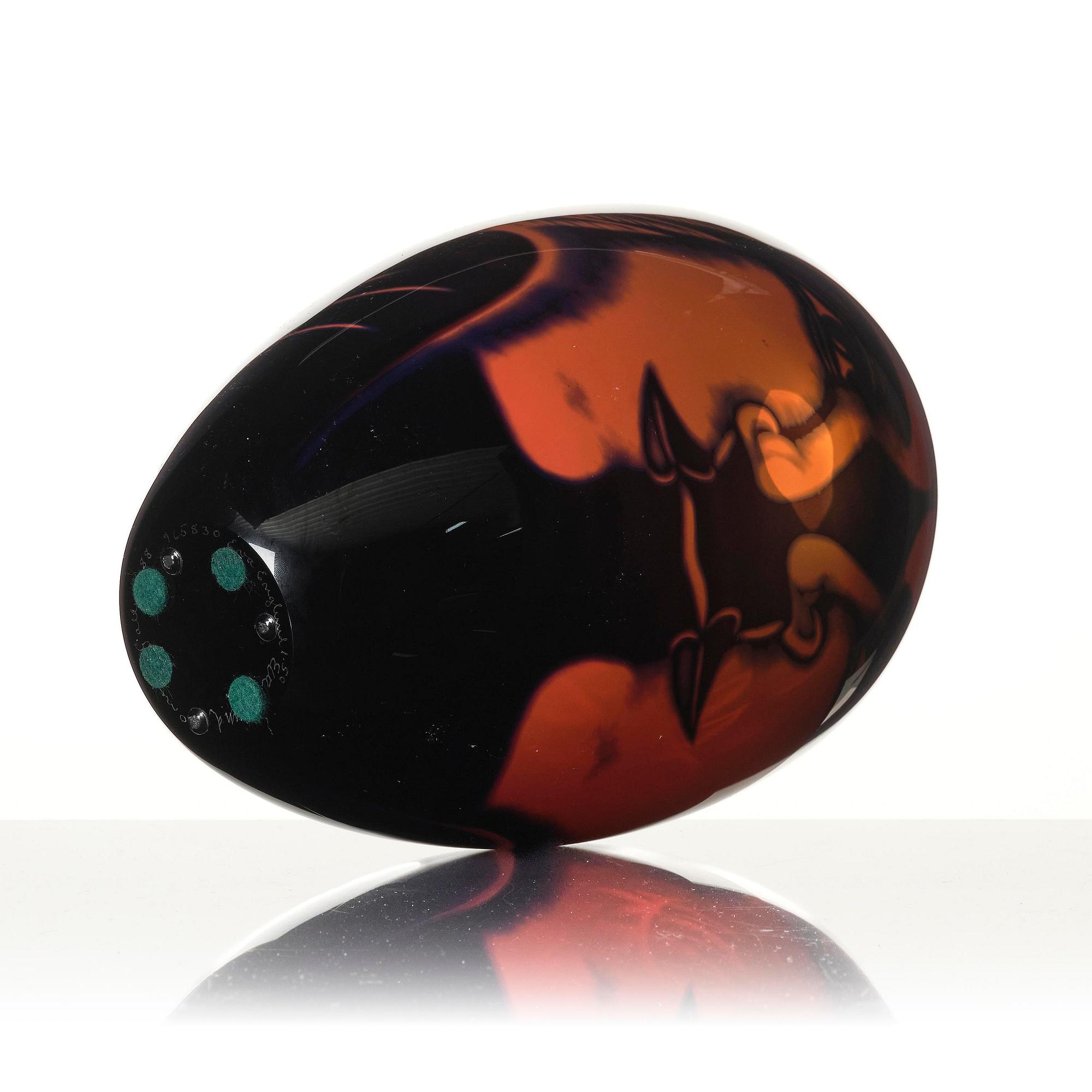 Eva Englund, an "Eldsjäl" graal glass vase, Orrefors 1988, ed 1-50.