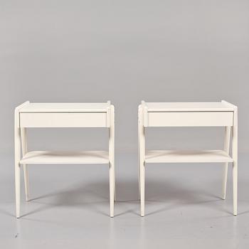 SÄNGBORD, ett par, Carlström & Co Möbelfabrik, 1900-talets andra hälft.