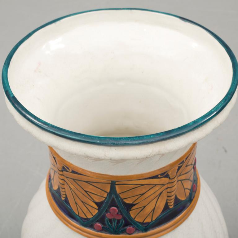 GOLVVAS, flintgods, jugend, Alf Wallander, Rörstrand, 1900-talets början.