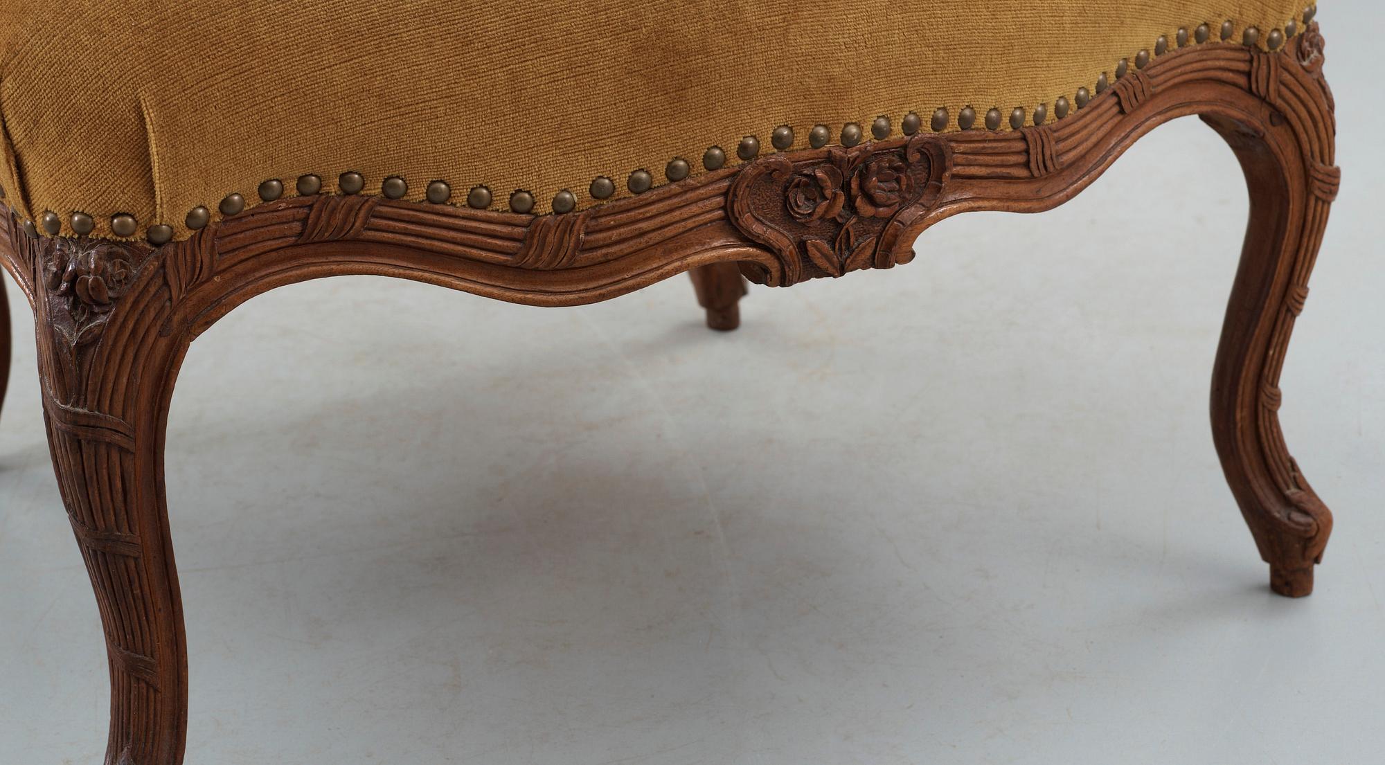 STOLAR, ett par, Louis XV stil, Frankrike, 1800-tal.