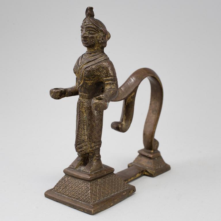 GUDOMAR, fem stycken, brons. Indien, tidigt 1900-tal.