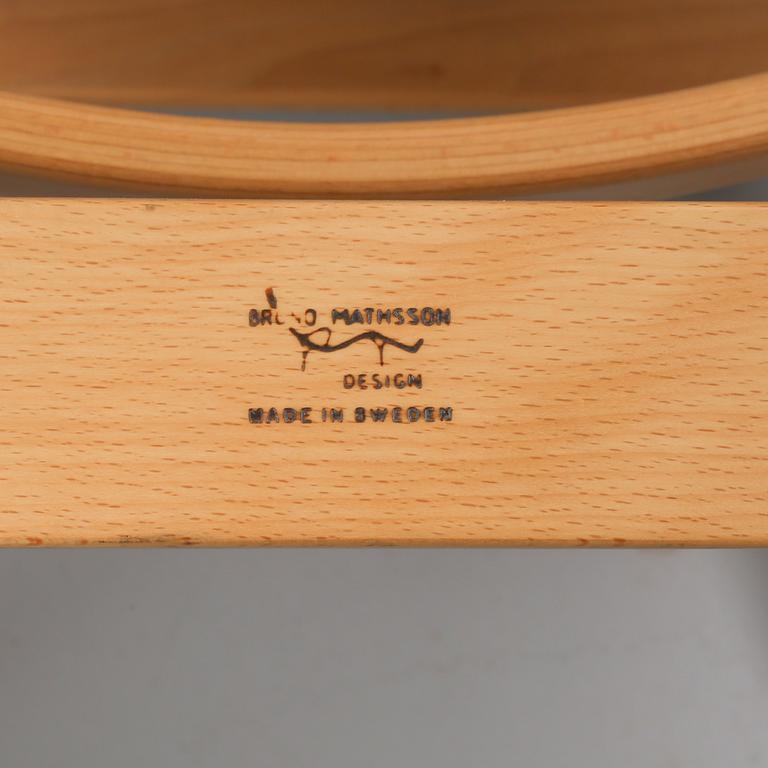 FÅTÖLJER, ett par, "Mina", Bruno Mathsson, 1900-talets andra hälft.