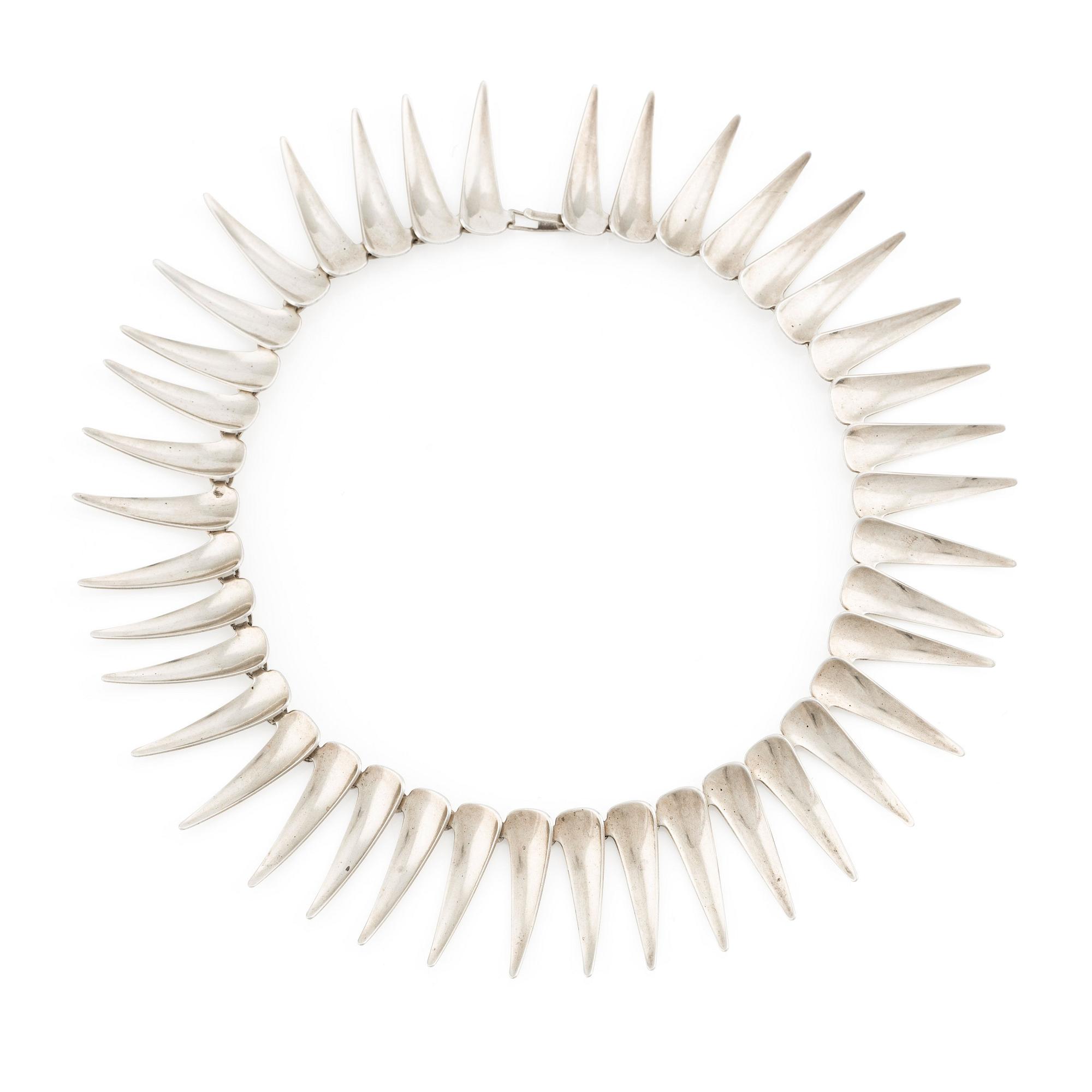 Atelier Borgila, a necklace, sterling silver, Stockholm 1956, design Bengt Wettersjö.